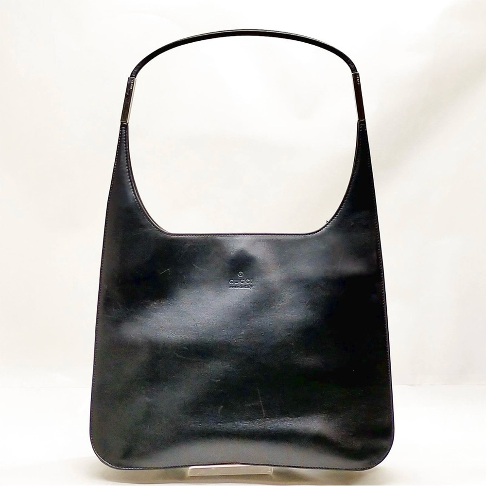 Gucci Hand Bag Black Leather